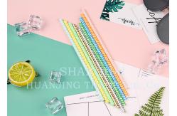 China Convenient Rainbow Striped Paper Straws Eco Friendly Paper Drinking Straws supplier
