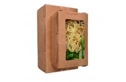 China Customized Eco-friendly Fast Food Grade Kraft Paper Takeaway Container supplier