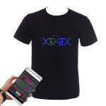 APP Control LED Lighting T Shirt Bluetooth Programmable Rechargeable for sale