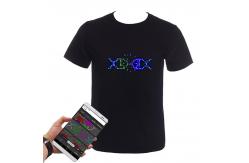 China APP Control LED Lighting T Shirt Bluetooth Programmable Rechargeable supplier