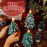 Versatile Flameless Taper Candles Real Wax Christmas Tree Candles