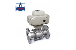 China Direct Mount 3-Piece Electric Ball Valve for Two Way Flow supplier