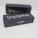 Black Flat Cardboard Mailer Boxes Custom Silver Foil Stamping Surface