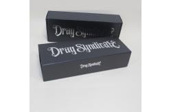 China Black Flat Cardboard Mailer Boxes Custom Silver Foil Stamping Surface supplier