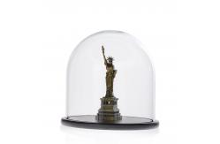 China Borosilicate Large Glass Dome With Base , 20cm Height Glass Bell Cloche supplier