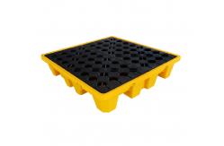 China 200L Poly Spill Containment Pallet 55 Gallon Drum Spill Containment Yellow supplier