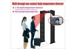 China 18 Zones Walk Through Temperature Scanner Non Contact Door Frame LCD Display supplier