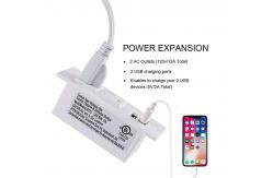 China Office desktop conference table power socket white embedded power supply board supplier