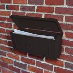 Wall Mount Locking Mailbox Large Capacity with Code Lock Black House Numbers Included