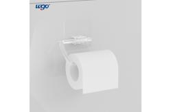 China Bathroom Fitting No Install Tools Mounted Toilet Paper Roll Holder Strongly Stick on supplier