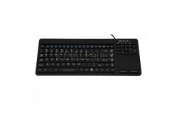China Medical Silicone Keyboard With Touchpad And Numeric Keypad In USB Interface supplier