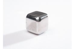 China Ice Cube Silver Mirror Polishing Metal Wine Cooler 27MM supplier