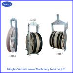 1040mm MC Nylon Wheels Conductor Stringing Pulley Block With Galvanized Steel Frame for sale