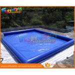 0.9mm PVC Tarpaulin Inflatable Water Pools Blue Water Blow Up Pool Custom Logo for sale