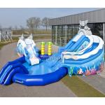 Amusement Park Inflatable Water Slide Pool Customized Size for sale