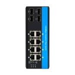 4 SFP Fiber Ports Industrial Ethernet Switch Din Rail Mounted For Outdoor for sale