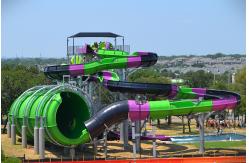 China Wide Aqua Park Slide Commercial Fiberglass Python Water Slide 15m Height supplier