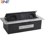 Zinc Alloy Material Tabletop Pop Up Hidden Outlet Keep Product In Stock With French Power Plug for sale