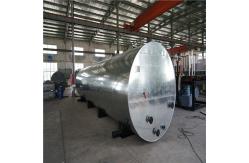 China 4 Transverse Base Round Shape Bitumen Tank With Thermal Oil Coils Inside supplier