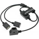 D-tap Male to Dual USB Female Port 5V 2A Power Cable Converter Adapter for Anton V-Mount Gold Mount Battery for sale