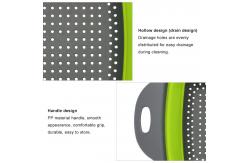 China 2-Piece Set Silicone Plastic Rectangle Storage Mesh Strainer Collapsible Colanders supplier