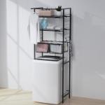 Pull Out Expandable 3-Tier Laundry Room Shelf Over The Washing Machine Storage Rack Space Saver Shelving Units With Rod for sale
