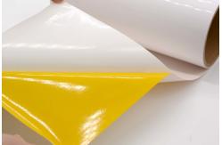 China Removable Anti Static Label Material 1Mil Gloss White Polyimide Materials With Glassine supplier