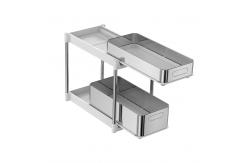 China Efficiently Organize With Under Sink Organizer Standing Storage Rack supplier