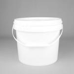 7L White PP Round Plastic Bucket 2 Gallon White Bucket With Lid for sale