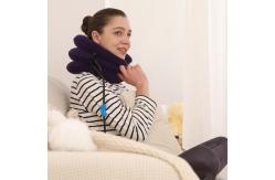 China Detachable Inflatable Neck Traction , Flocking Fabric Inflatable Cervical Collar supplier