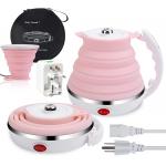 Portable Electric Kettle Foldable Water Boiler For Coffee Tea Fast Boiling Pot 600ml for sale
