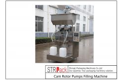 China SUS316L Two Heads Cam Rotor Pumps Filling Machine For Chunk Paste supplier