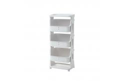 China High 100cm 3 Tier Tall Rolling Laundry Cart With 3 Removable Hamper supplier