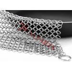 SS304 SS316 Chain Mail Scrubber Round Square Shape For Kitchen Cleaning for sale