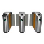 Acrylic Glass Full Height Sliding Turnstile Barrier Gate 24VDC for sale
