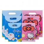 Eco-Friendly Custom Printed Doraemon and Kitt Cat Paper Bags for Children's Day for sale