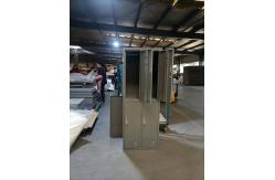 China Knocked Down Steel Storage Locker Metal Wardrobe Furniture 1850mm High supplier