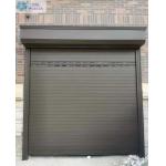 Coffee Color Two Layer Automatic Aluminium Alloy Roller Shutters Door With PU Foam Infilled for sale