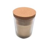 Customized Glass Candle Jars Cork Lids Sealing Storage 265 Gram for sale