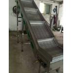                  Electric Motor Incline PU Belt Conveyor for Fresh Fruit              for sale