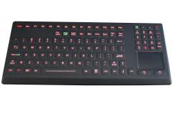 China Industrial Backlighted Silicone Waterproof Keyboard With Touchpad 108 Key Army Keyboard supplier