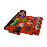 OEM Orange Indoor Slide Inflatable Trampoline Park With Obstacle