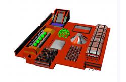 China OEM Orange Indoor Slide Inflatable Trampoline Park With Obstacle supplier
