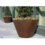 Large Traditional Corten Steel Round Planter Various Sizes / Colors Available for sale