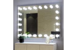 China Smart Tabletop Lighted Makeup Mirror High Brightness With Dimmable LED supplier