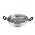 Anti Scald Handle MultiPly Stainless Steel Cooking Pot With Oil Strainer for sale