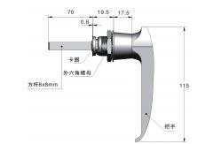 China T Shape Garage Door Handle Lock Electronic Box Zinc Alloy Lock supplier