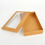 Yellow Window Box Packaging / Clothing T Shirt Packaging Box Logo Customized for sale