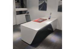 China Luxury White Mdf CEO Ergonomic Executive Manager Desk With Drawers supplier
