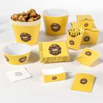 Custom Burger Pizza Fries Boxes Food Container VANISHING Printing Handling Eco-Friendly Custom Containers for sale